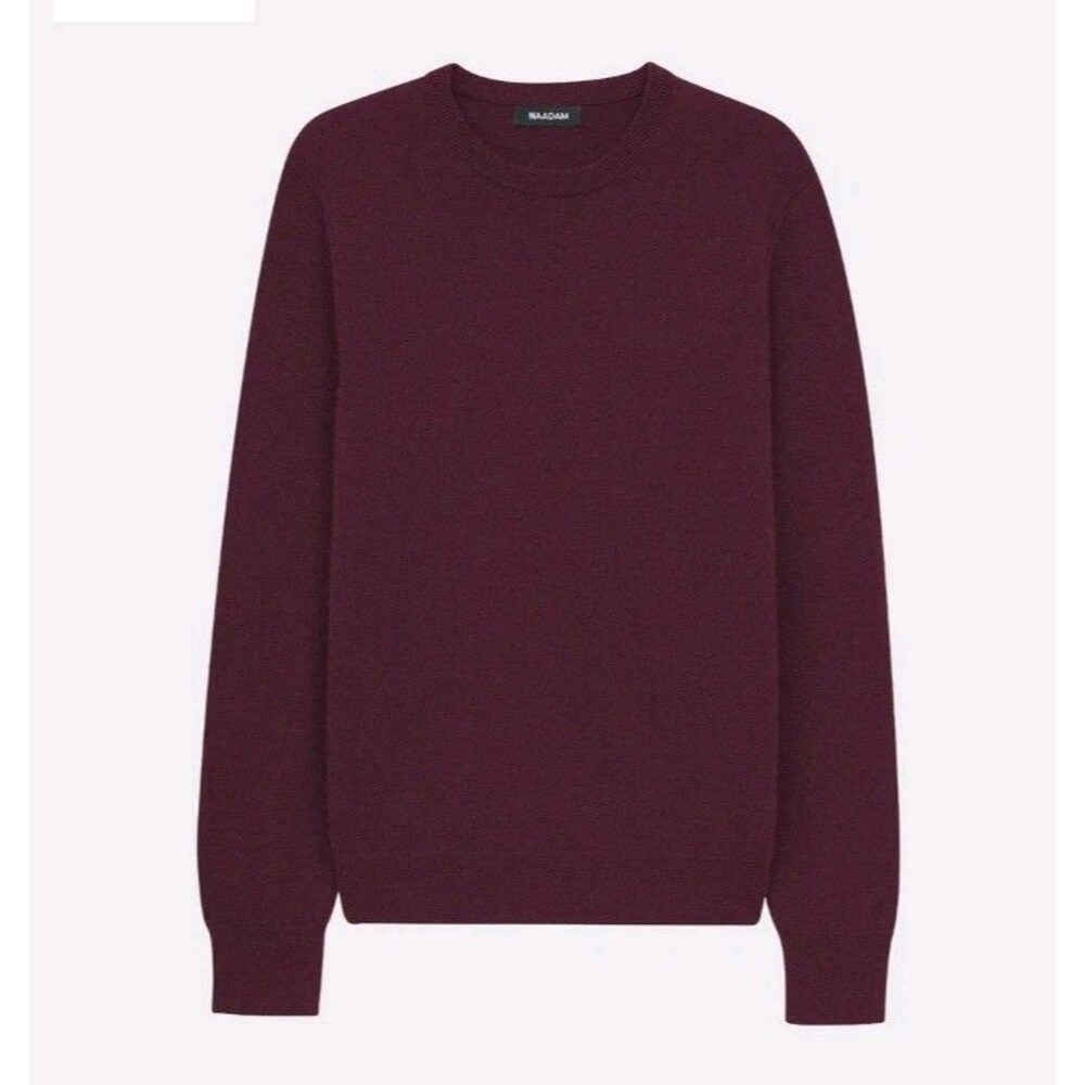 NAADAM The Original Crewneck Cashemere Sweater Wine Women's Sz Medium NWOT
